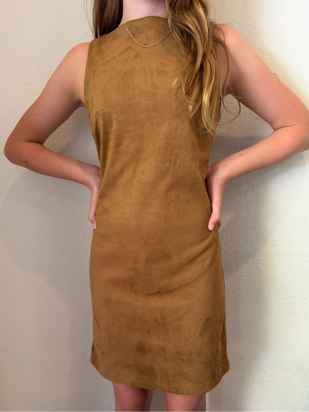 Sincerely Jules NWOT Faux Suede Shift Dress Size XS - Picture 8 of 8